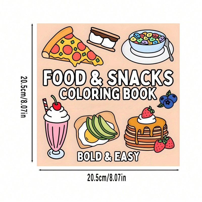 Food Snacks Coloring Book - Nowa kolorowanka o tematyce jedzenia i