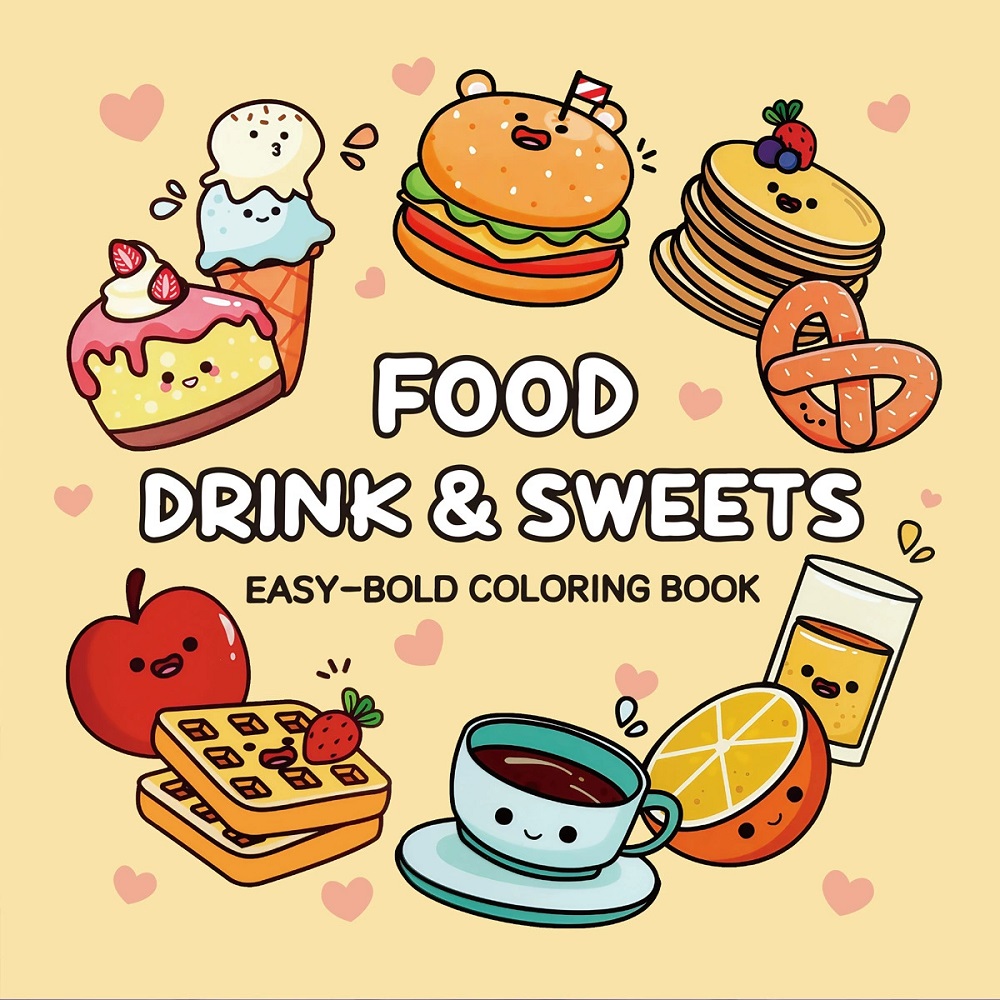 Food Snacks Coloring Book - Książka do kolorowania dla dorosłych z