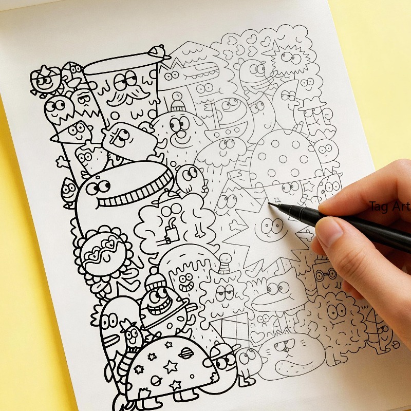Książka z rysunkami do rysowan – Food Snacks Coloring Book recenzja i cena