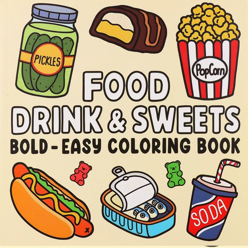 Książka do kolorowania dla dor – Food Snacks Coloring Book recenzja i cena