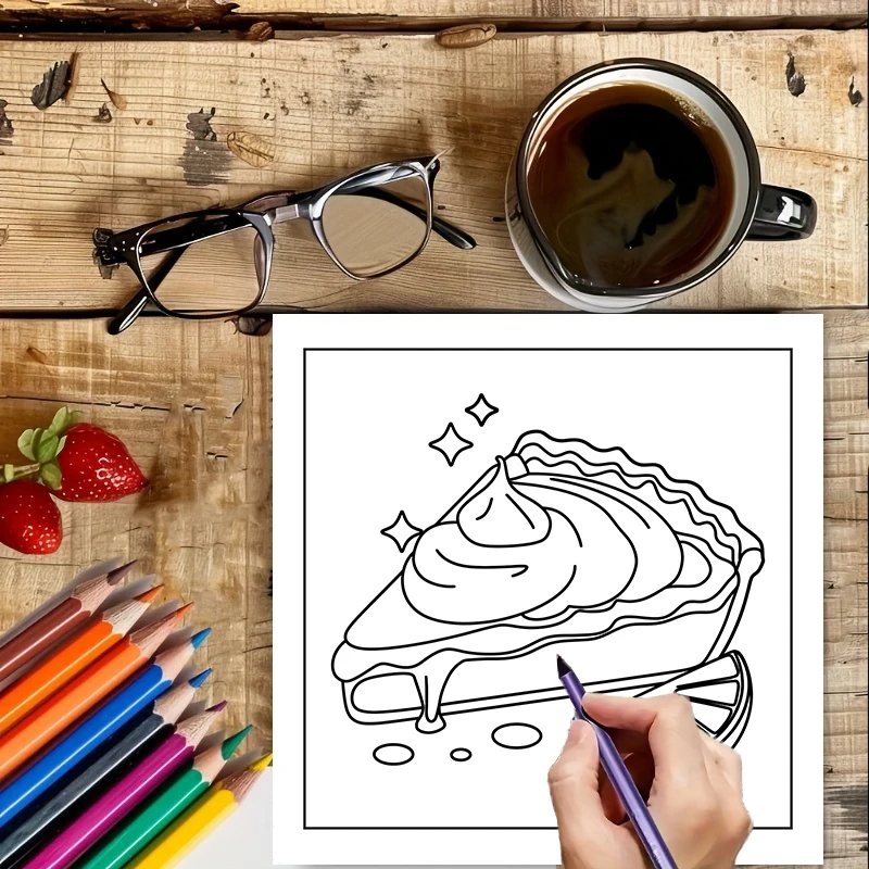 Kolorowanka dla dorosłych z mo – Food Snacks Coloring Book recenzja i cena