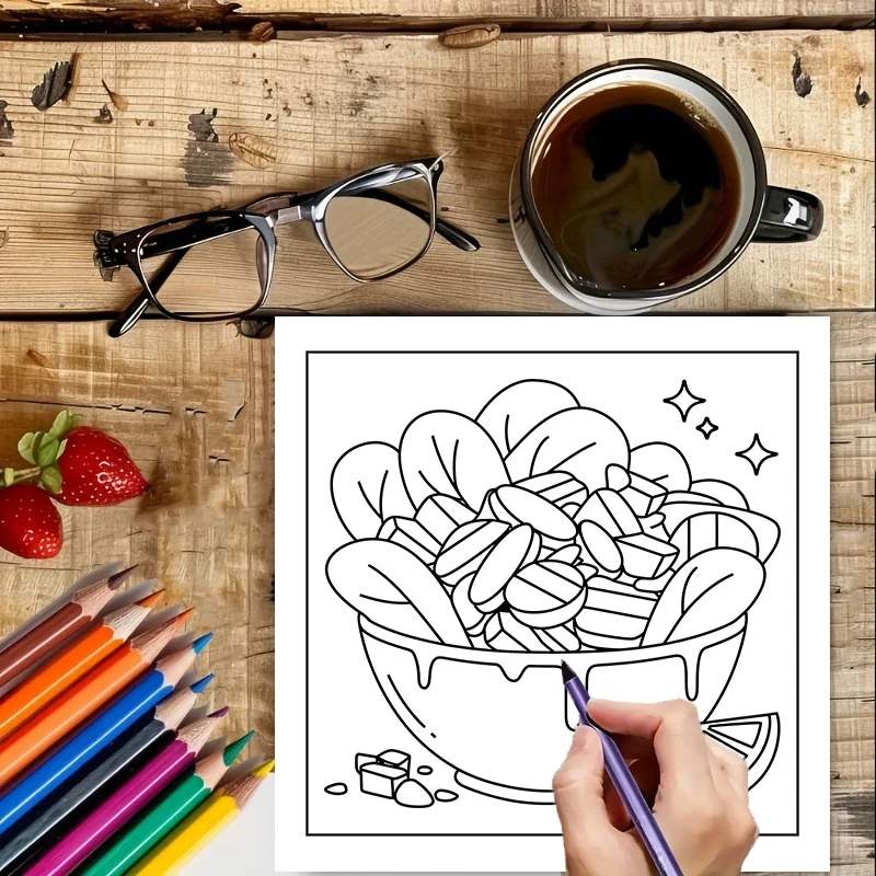 Kolorowanka dla dorosłych z mo – Food Snacks Coloring Book recenzja i cena