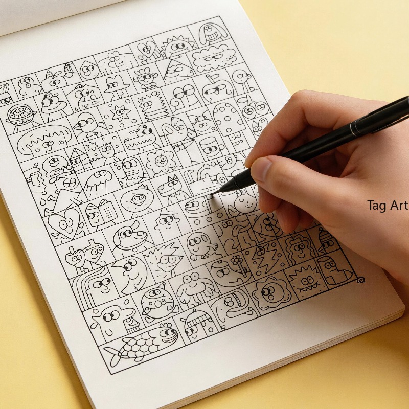 Książka z rysunkami do rysowan – Food Snacks Coloring Book recenzja i cena