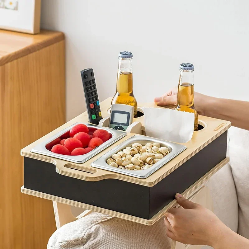 Prostokątna bambusowa taca na  – Food Snacks Drinks recenzja i cena