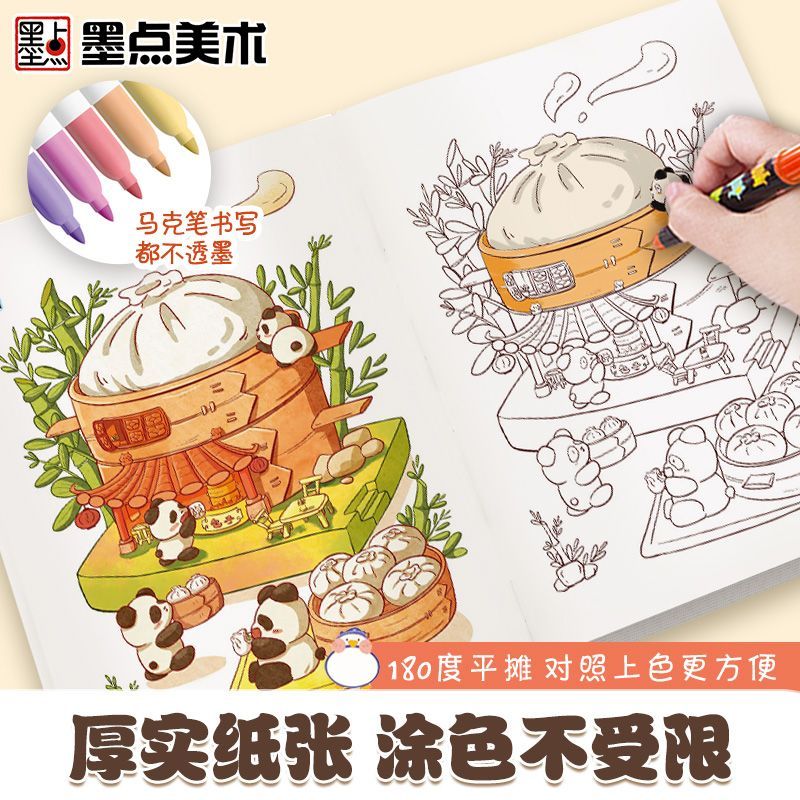 Marker Kolorowanka dla dzieci  – Food Snacks Coloring Book recenzja i cena