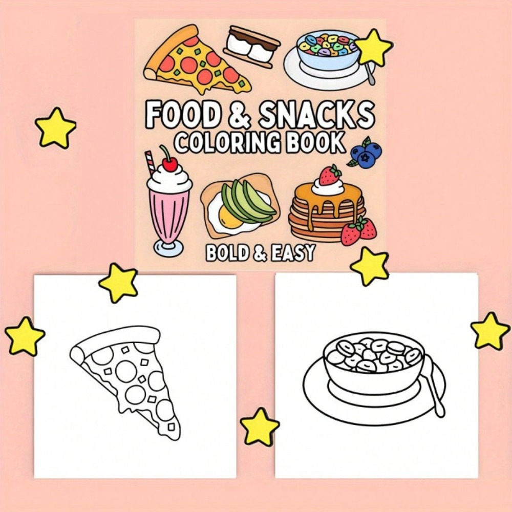 Kolorowanka z jedzeniami i prz – Food Snacks Coloring Book recenzja i cena