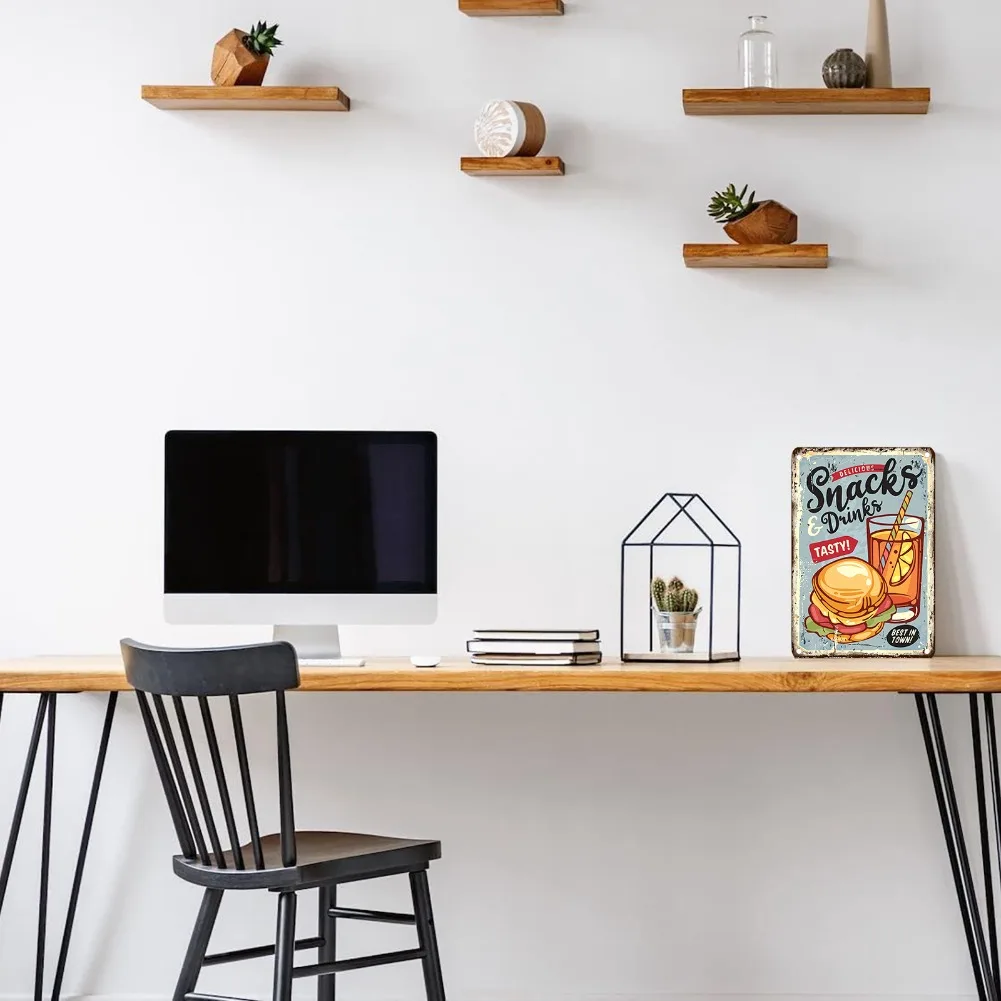 Metalowy szyld w stylu vintage – Food Snacks Drinks recenzja i cena