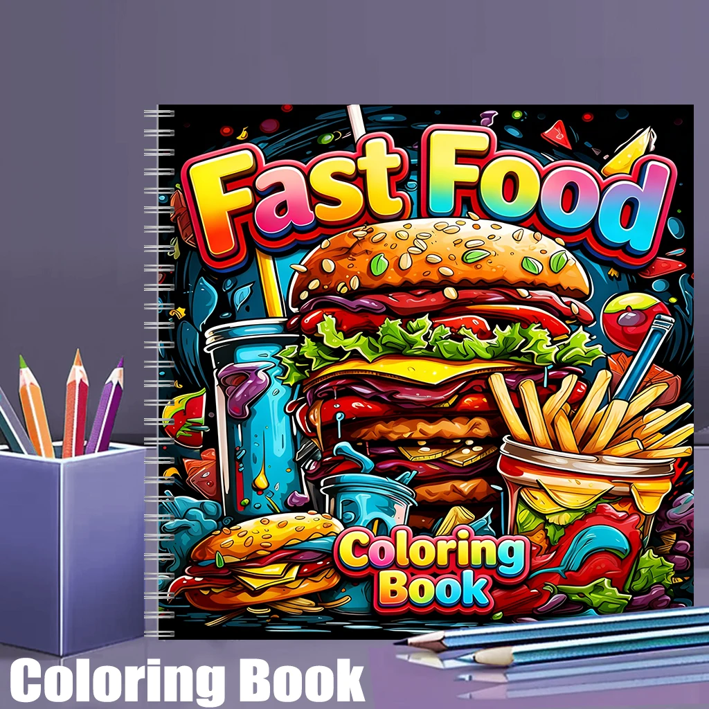 Kolorowanka dla dorosłych z mo – Food Snacks Coloring Book recenzja i cena